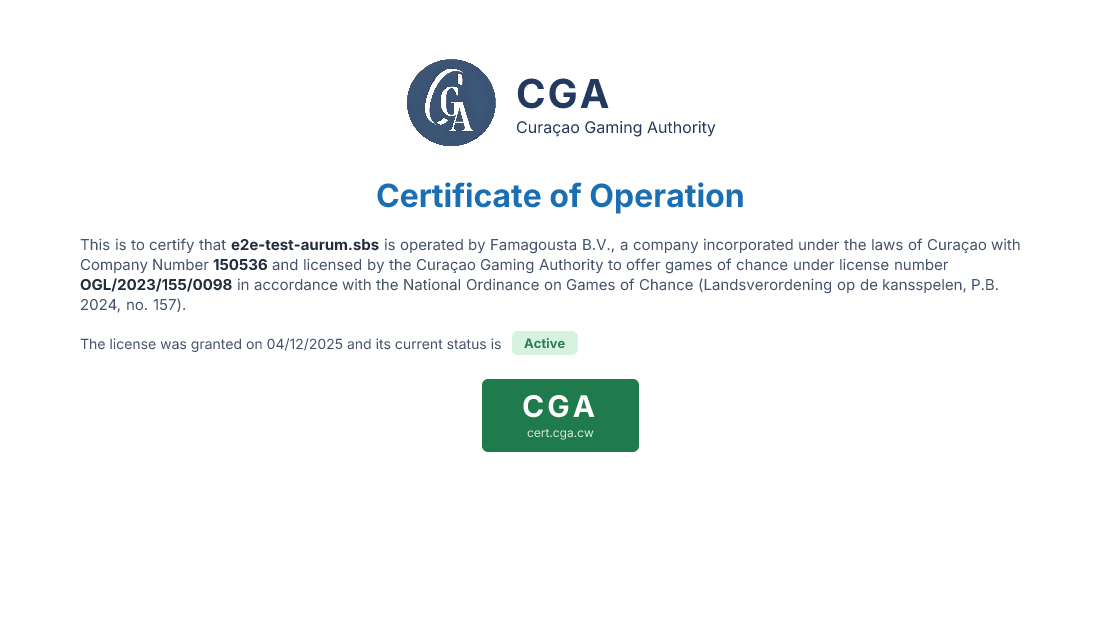 Certificate